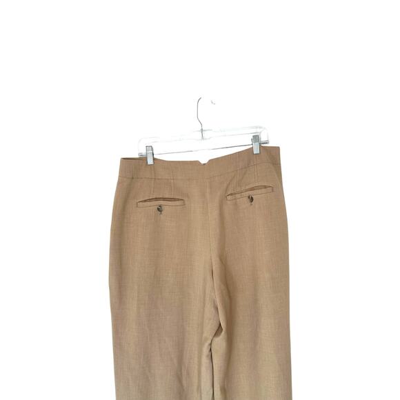 Anthropologie Maeve Tan Office Career High Waisted Wide Leg Dress Pants Size 14 - Picture 7 of 11
